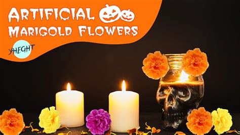 marigold flower heads bulk 30pcs silk artificial flowers for diy for diwali indian