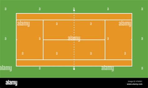 Tennis Court Illustration Stock Vector Image And Art Alamy