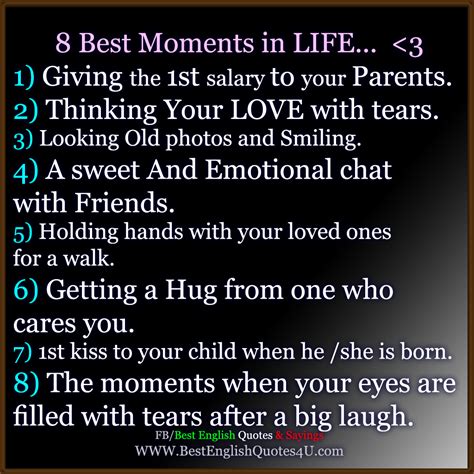 Some find success by achieving their great career goals and in a circle of friends, some feel successful if they manage to get true love in life along with a basic job. 8 Best Moments in LIFE... | Best English Quotes And Sayings