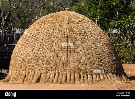 Traditional Dome Houses Made Of Straw And Reed Mantenga Cultural