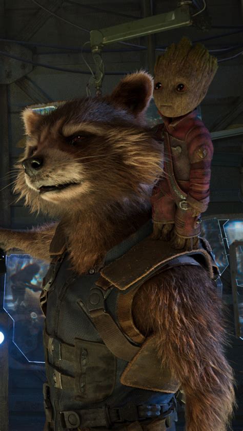 1440x2560 Baby Groot And Rocket Raccoon In Guardians Of The Galaxy Vol