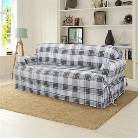 Serta 100 Cotton Duck Relaxed Fit Furniture Slipcovers Box Cushion