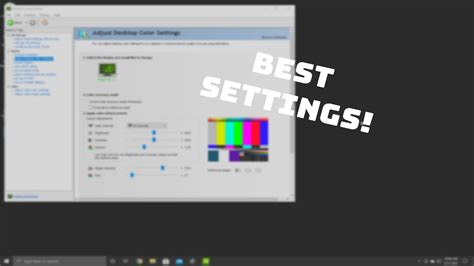 Best Nvidia Control Panel Color Settings Youtube