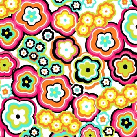One Yard Graffiti Floral Psychedelic In Multi Cotton Quilt Fabric By Another Point Of View