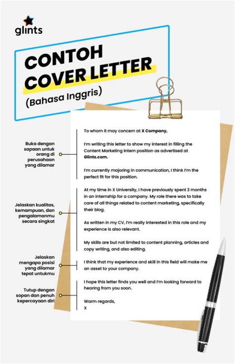 Menulis Cover Letter Untuk Magang Ini Template Dan Contohnya