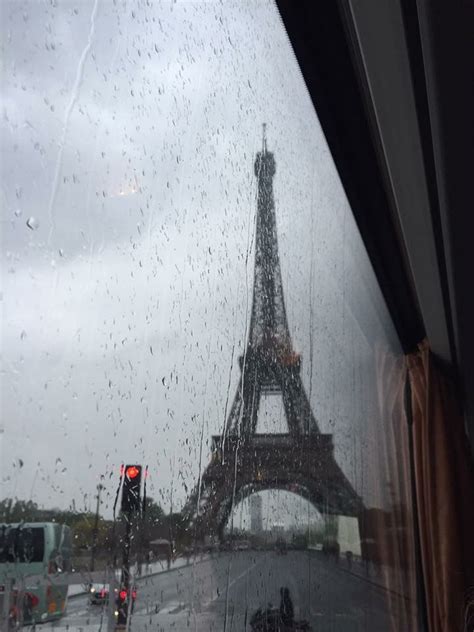 Eiffel Tower On A Rainy Day Rainy Days Eiffel Tower Landmarks