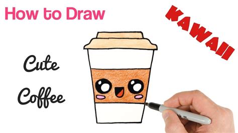 Glass painting personalised gifts diy mugs etsy diy cups coffee cup drawing painted mugs christmas mood holiday activities. How to Draw a Cute Coffee Drink Super Easy | Kawaii drawings, Drawings, Happy drawing