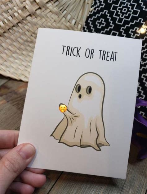 trick or treat card boner ghost sex mature funny adult etsy