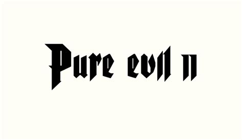 Pure Evil 2 Free Font