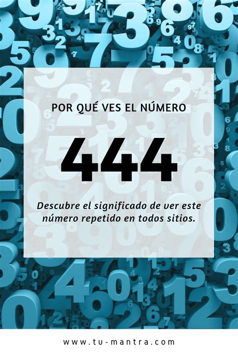 Que Significa 444 En Numerología Football Index Site