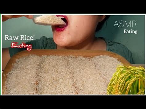 Asmr Eating Raw Rice Mixed Basmati Rice Raw Rice Eating Asmr