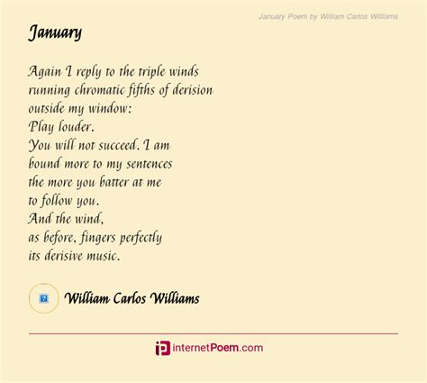 January Poem By William Carlos Williams