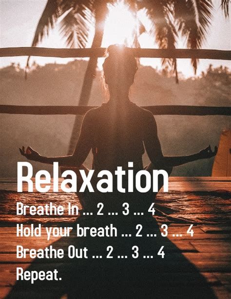 Relaxation Poster Template Postermywall