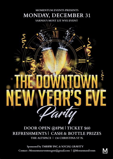 The Downtown New Years Eve Party At Alt Space 136 Christina St N Sarnia