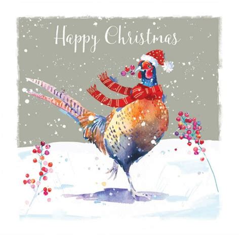 Ling Design Christmas Pheasant Christmas Cards Pack Of 12 Boxed