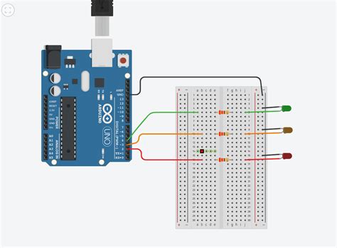 Arduino Traffic Light Autodesk Tinkercad Devpost