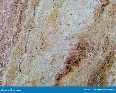 Texture Of The Wall Of Natural Stone Travertine Sandstone And Marble