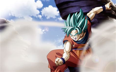 Download Wallpapers Blue Super Saiyan 4k Dbs Fighter Manga Goku