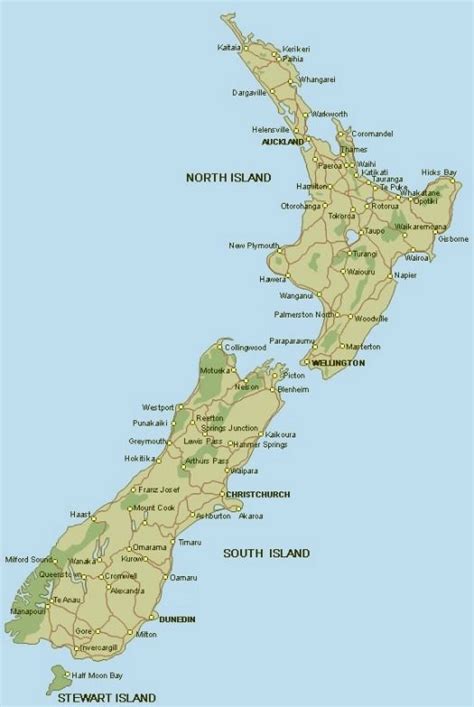 Tourist map of new zealand north island. Maps of New Zealand