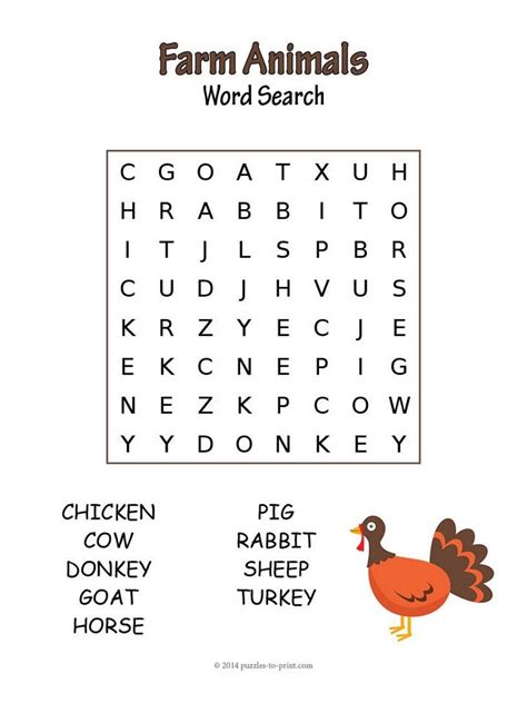 Barnyard Sound Crossword Clue Word Farm Puzzles Unit Puzzle