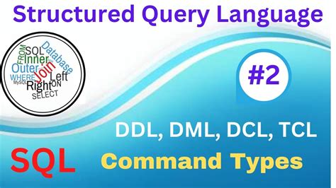 Sql Command Types Ddl Dml Dcl Tcl Sql Oracle Tutorial 2