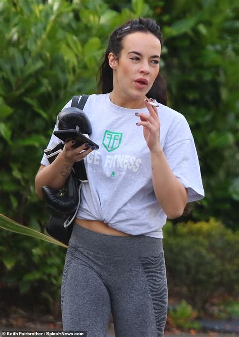 Stephanie Davis Puffs On A Cigarette As She Strolls Along In Workout Gear After Vomiting In The