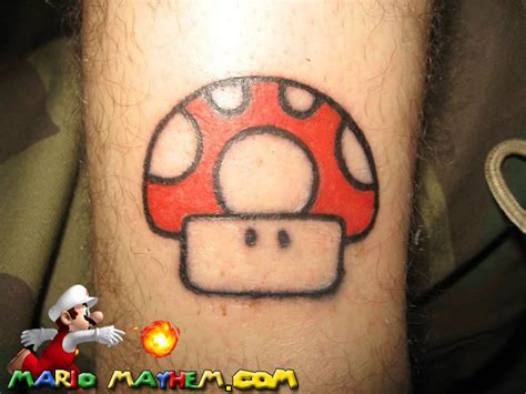 Mario Mushroom Tattoo