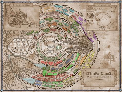 A Planta De Minas Tirith Capital Do Reino De Gondor N O Senhor Dos Anéis Minas Tirith