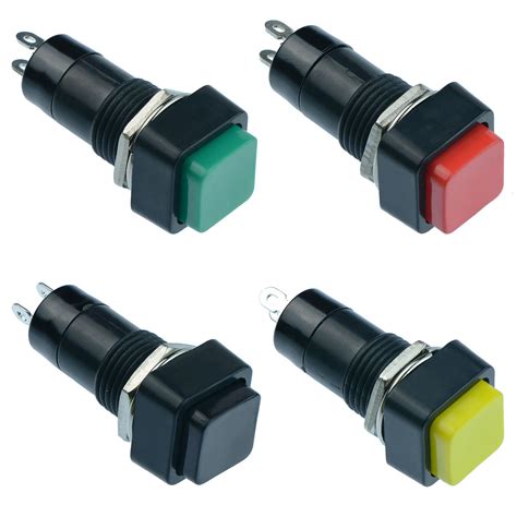 Latching Or Momentary Square Push Button Switch 12mm Spst Ebay