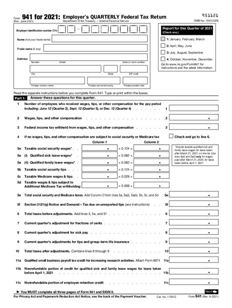 Irs 941 2021 2022 Fill Out Tax Template Online Us Legal Forms