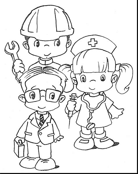 Occupation Coloring Pages Sketch Coloring Page