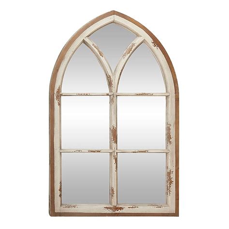 Ridge Road Decor 51 Inch X 315 Inch Arched Wooden Window Wall Mirror