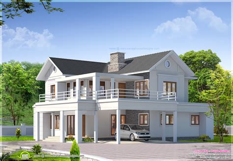 Two Storey Luxury Villa Has A Total Area Of 2850 Sq Ft Home Kerala Plans