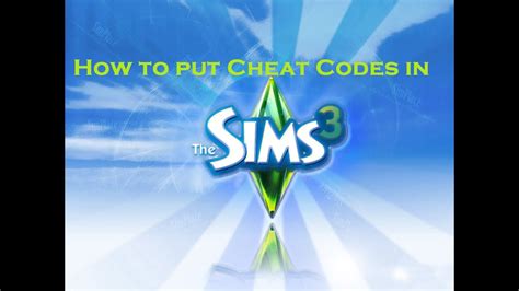 Sims 3 Cheat Codes Vgpna