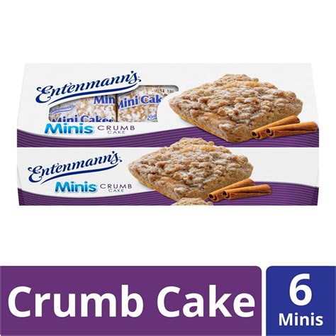 Entenmanns Minis Crumb Cake 6 Individually Wrapped Snack Cakes Per Box 1225 Ounces Walmart