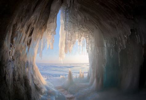 Ice Grottoes On The Shore Of Lake Baikal Stock Photo Image Of Rock