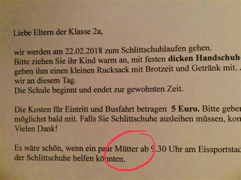 Hier ist ein brief für dich. Brief einer Grundschule an Eltern sorgt für Debatte über Frauenbild | STERN.de