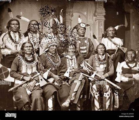 Native American Chiefs 1865 Stock Photo Alamy