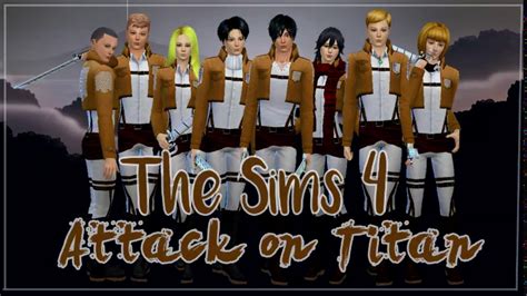 The Sims 4 Create A Sim Anime Character Attack On Titan Youtube