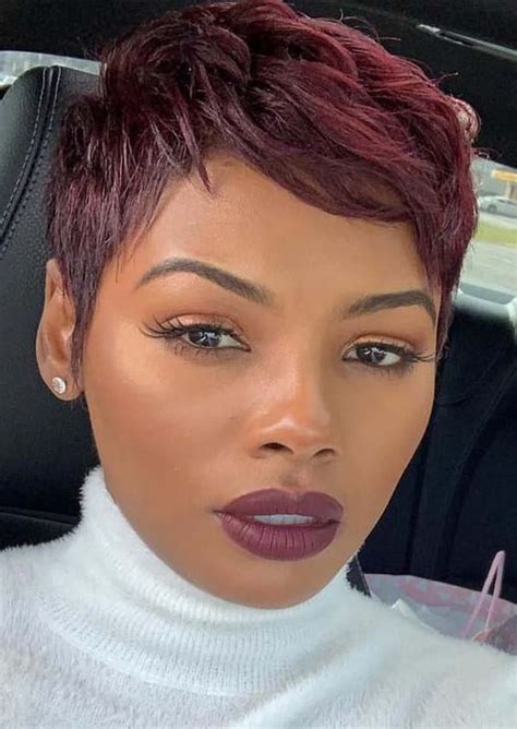 Dark burgundy, maroon, burgundy with red, purple and brown. 2019 Short Hairstyle Ideas for Black Women - The Style ...