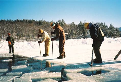 The Rdc Annual Ice Harvest Rockywold Deephaven Camps On Squam Lake In