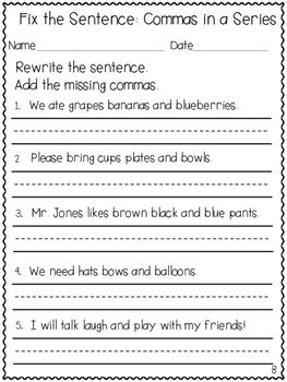 The training was conducted for over 7000 students and they showed a remarkable improvement in scores by over 25%. Commas for Beginners Practice Sheets by Brandy Shoemaker | TpT