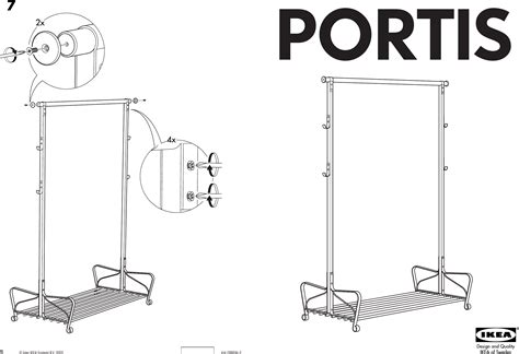 Ikea Portis Clothes Rack Assembly Instruction