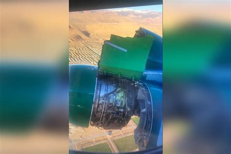 air passengers scream in horror as plane s engine appears to fall apart mid air london evening