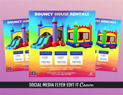 Bounce House Flyer Template - Etsy