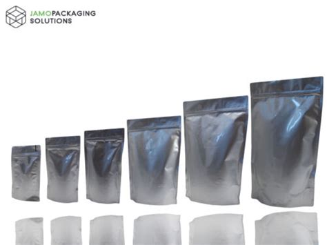 Heat Seal Aluminium Foil Stand Up Bags Pouches Grip Seal Bag Food