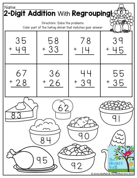 Addition With Regrouping Free Worksheets