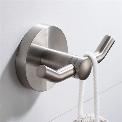 Kraus Bathroom Towel Hooks Brushed Nickel