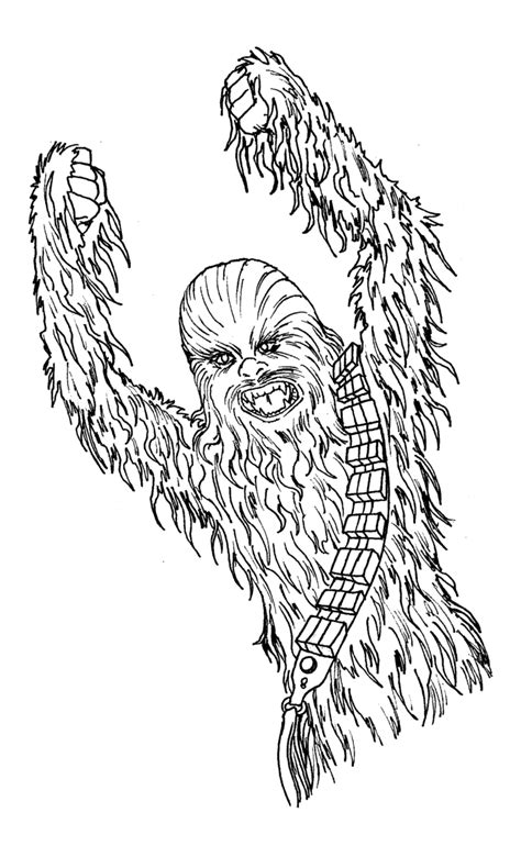 Chewbacca Coloring Page  Coloring Home