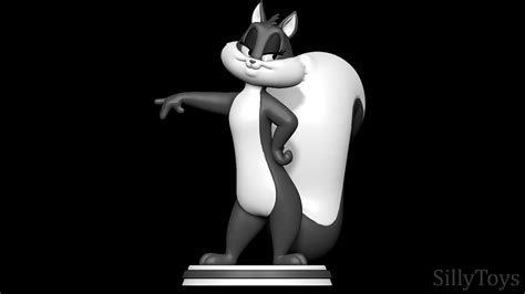 penelope pussycat looney tunes 3d print model cgtrader